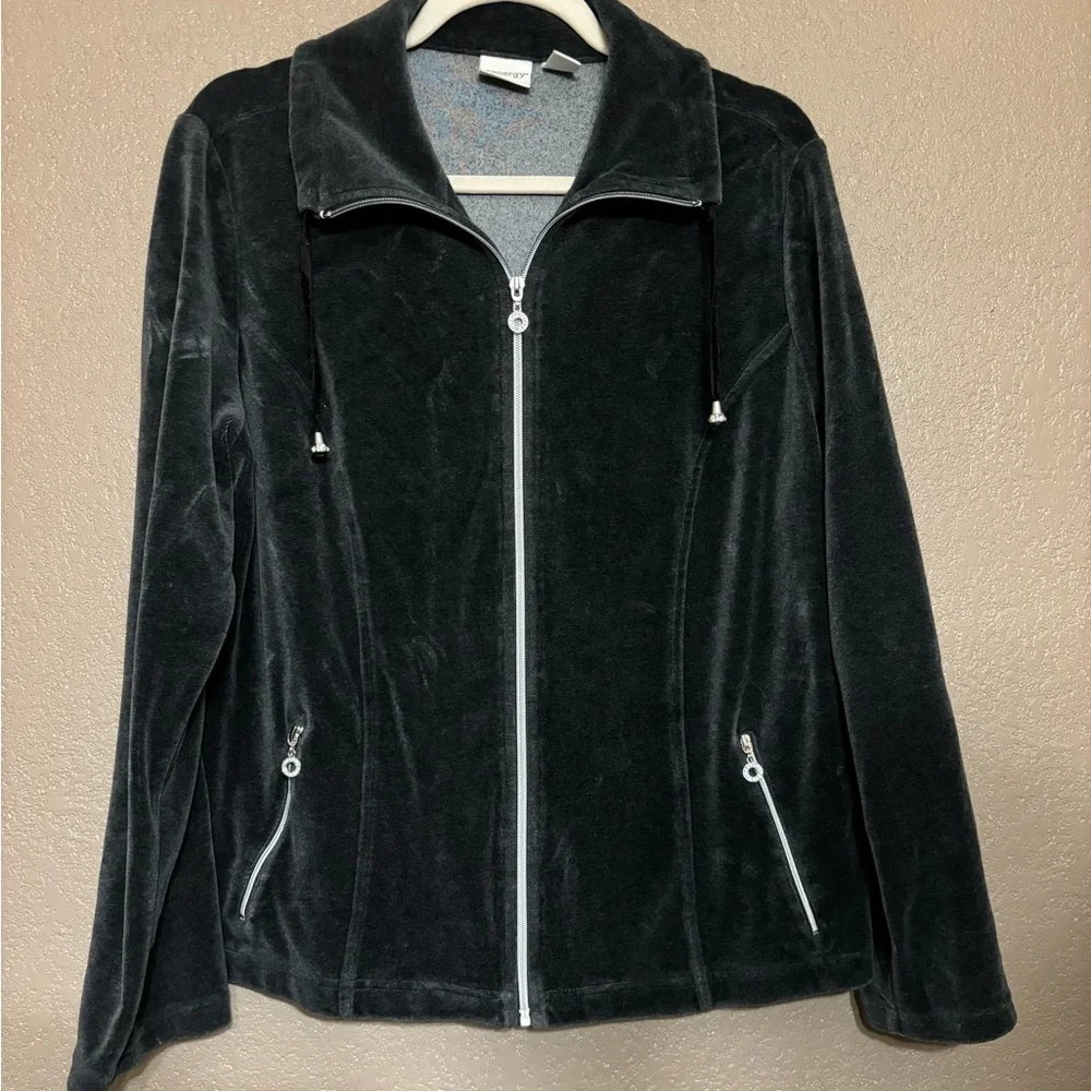 Zenergy Citystorm Velour Zip Front Jacket EUC -  2 - Picture 2 of 9